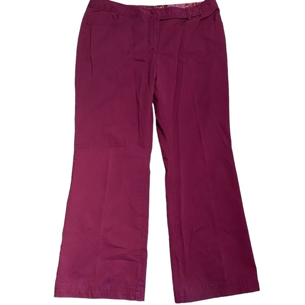 Liz Claiborne Audra Magenta Purple Trouser Pants Size 16